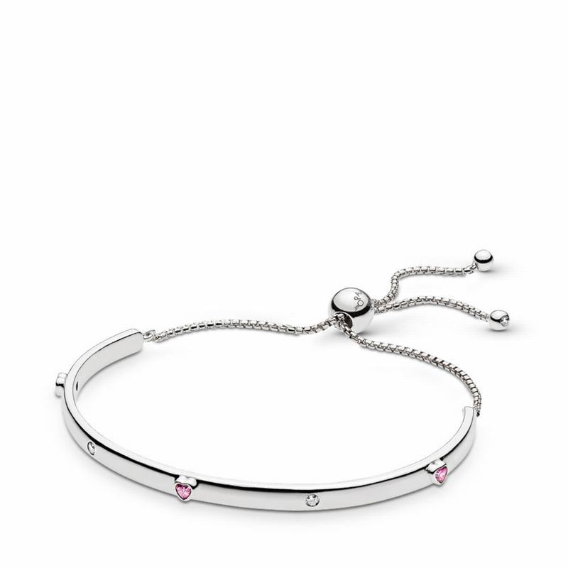 Pandora Explosion Of Love Bracelet - Sterling Silver/Silicone/Pink/Cubic Zirconia - Canada | WX3423F